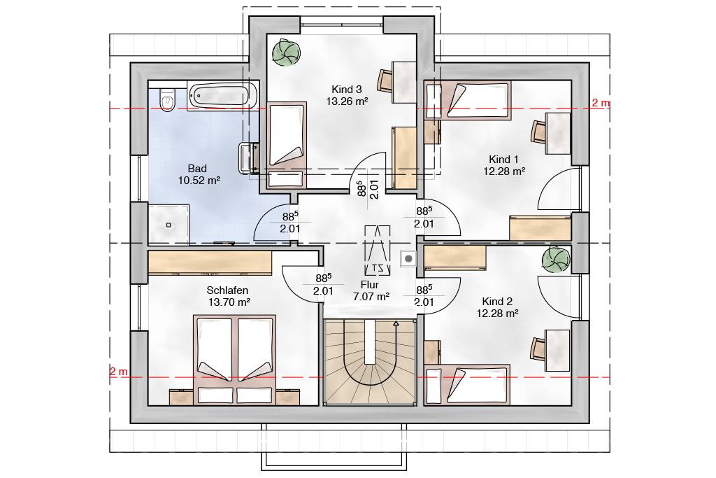 Grundriss 3 — Family Home