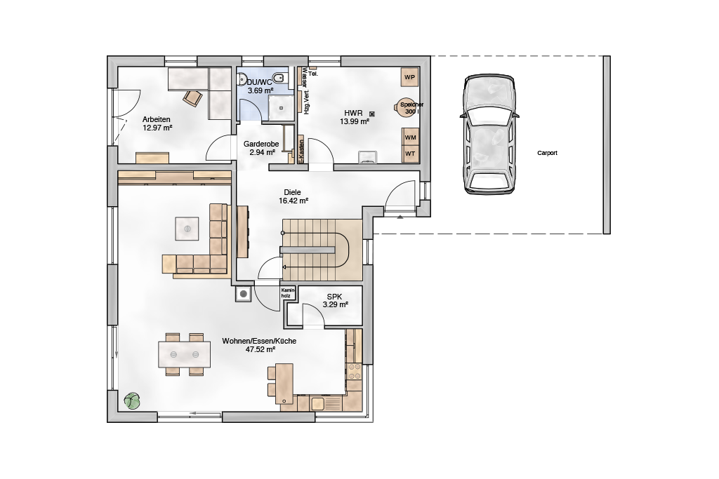 Grundriss 1 — Modern 2